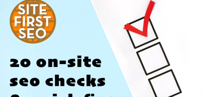 20 on-site seo checks and fixes